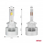 Λαμπες Led D2S/D2R/D4S/D4R 12/24V 6000K 9.000lm 50W X All In One Series CAN-BUS (ΜΕ ΑΝΕΜΙΣΤΗΡΑΚΙ) Amio - 2 ΤΕΜ.