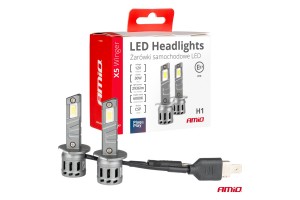 Amio - Λάμπες Led Αυτοκινήτου X5 Winger H1 6000K 30W Canbus 2936LM - 2 Τεμ. (03943/AM)