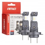 Λαμπες Led H7/Η18 12V 60W 6.000K 5.600lm +400% Led CAN-BUS Hybrid Series Amio - 2 ΤΕΜ.