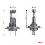 Λαμπες Led H7/Η18 12V 60W 6.000K 5.600lm +400% Led CAN-BUS Hybrid Series Amio - 2 ΤΕΜ.