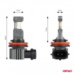 Λαμπες Led H8/Η9/Η11/Η16 12V 60W 6.000K 5.600lm +400% Led CAN-BUS Hybrid Series Amio - 2 ΤΕΜ.