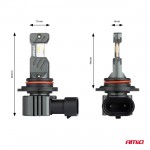 Λαμπες Led HΒ4 9006 12V 60W 6.000K 5.600lm +400% Led CAN-BUS Hybrid Series Amio - 2 ΤΕΜ.