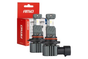 Λαμπες Led HIR2 12V 60W 6.000K 5.600lm +400% Led CAN-BUS Hybrid Series Amio - 2 ΤΕΜ.