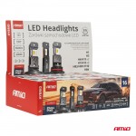 Λαμπες Led H1/H3/H4(x3)/H7(x9)/HB3/HB4 12V 60W 6.000K 5.600lm Led CAN-BUS Hybrid Series Amio - Σετ 16 ΤΕΜ.