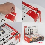 Λαμπες Led H1/H3/H4(x3)/H7(x9)/HB3/HB4 12V 60W 6.000K 5.600lm Led CAN-BUS Hybrid Series Amio - Σετ 16 ΤΕΜ.