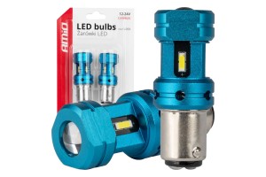 Amio - Λάμπες Led Αυτοκινήτου Led Canbus 1157 BAY15D P21/5W 4SMD 1860 6000K Λευκή – Universal 12V/24V - 2 Τεμ. (04253/AM)