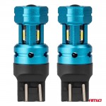 Amio - Λάμπες Led Canbus T20 7443 W21/5W 4SMD 1860 Λευκή 6000K– 12/24V - 2 Τεμ. (04255/AM)