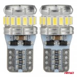 Amio - Λάμπα Led Canbus T10 (W5W) 16SMD 3014 + 2SMD 3030 Λευκή 6000K 12V/24V Για Φώτα Θέσης, Πινακίδας & Εσωτερικού - 2τεμ. (04260/AM)