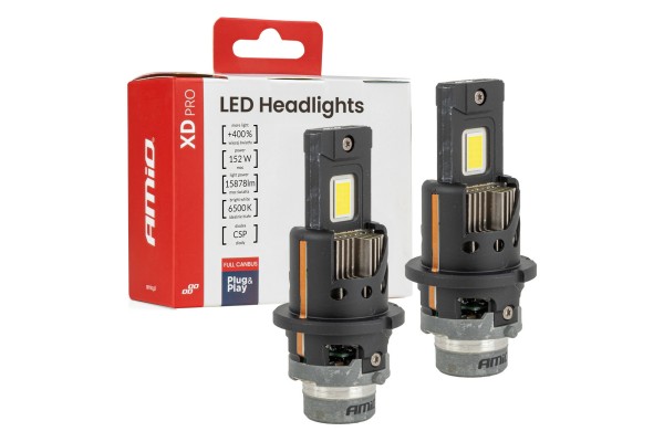 Amio - Λάμπες Led Xd Pro Series D4S/D4R 12V 152W 15.878lm 6.000K Full Can-Bus Plug&Play Με Ψύκτρα - 2 Τεμ. (04682/AM) Amio - Λάμπες Led Xd Pro Series D4S/D4R 12V 152W 15.878lm 6.000K Full Can-Bus Plug&Play Με Ψύκτρα - 2 Τεμ. (04682/AM)
