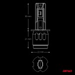 Amio - Λάμπες Led F26 Pro Series H3 12/24V 68W 2900-3550lm 6.000K Full Can-Bus Plug&Play - 2 Τεμ. (04870/AM) Amio - Λάμπες Led F26 Pro Series H3 12/24V 68W 2900-3550lm 6.000K Full Can-Bus Plug&Play - 2 Τεμ. (04870/AM)