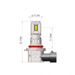 Λαμπα Led HΒ3 12V 40W IP65 5.700K 5.200lm Osram Led Set Pro Next Generation M-TECH - 2 ΤΕΜ.