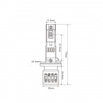 Λαμπες Led H27 880/H27 881 12V 70W 4000lm 6.000K Csp 3570 Led Kit CAN-BUS Premium Smart SERIESM-TECH - 2 τεμ.
