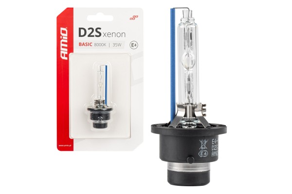 Ανταλλακτικη Λαμπα Χενον Basic D2S 12V 8.000k 35W Blister Card Amio - 1 ΤΕΜ.