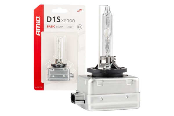 Ανταλλακτικη Λαμπα Χενον Basic D1S 12V 6.000k 35W Blister Card Amio - 1 ΤΕΜ.