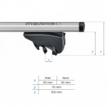 Menabo - Σετ Μπάρες Οροφής Αλουμινίου Τύπου Lince Xl Silver Για Audi Q8 (4M) 09/2018 > 5πορτο Suv Για Αυτοκίνητα Με Flush Rails (Ενσωματωμένες Ράγες) Μήκος 135cm - 1 σετ. (8880/MB)