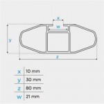 Menabo Μπαρες Οροφης Αλουμινιου Blade M Silver 118 Cm Με Ακρα Alfa High Για Gmc Acadia 5 Doors 2017> Με Flush Rails - 2 ΤΕΜ. (12920/MB)