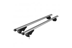 Menabo Μπαρες Οροφης Αλουμινιου Brio 120 Cm Σε Ασημι Χρωμα Για Mitsubishi Dingo 5 Doors 1999>2001 Με Raised Rails (Παράλληλες Μπάρες Με Κενό) - 2 ΤΕΜ. (4000/MB)