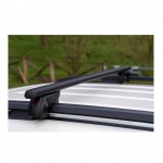Menabo Μπαρες Οροφης Αλουμινιου Sherman Black 120 Cm Σε Μαυρο Χρωμα Για Nissan Rougue 5 Doors 2013>2017 Με Raised Rails (Παράλληλες Μπάρες Με Κενό) - 2 ΤΕΜ. (12280/MB)