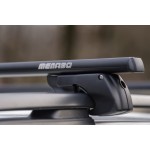 Menabo Μπαρες Οροφης Αλουμινιου Sherman Black 120 Cm Σε Μαυρο Χρωμα Για Skoda Fabia Ii (5J) Station Wagon 5 Doors 2007>2014 Με Raised Rails (Παράλληλες Μπάρες Με Κενό) - 2 ΤΕΜ. (12280/MB)