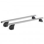 Menabo Ολοκληρωμένο Σετ Μπάρες Οροφής Αλουμινίου Omega M 112 Cm Σε Ασημί Χρώμα Για Volvo V40 5 Doors 1995>2012 - 2 τεμ. (9810/MB+13460/MB)