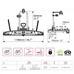 Menabo - Βάση Ποδηλάτου Κοτσαδόρου Alioth 3 Για 3 Ποδήλατα Ή E-bike / Fat Bike Με Ανάκλιση / Μοχλό Γρήγορης Ασφάλισης / Αντάπτορα 13 Pin - 1 τεμ. (14910/MB)