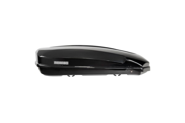 Menabo - Μπαγκαζιέρα Οροφής Satellite 600 Duo Black Με Δαγκάνες Crab (Μαύρη / Γυαλιστερή 197,6x94x46,7cm) Για Ασφαλή Μεταφορά Φορτίου - 1 τεμ. (16920/MB)