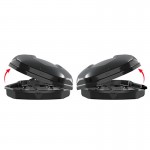 Menabo - Μπαγκαζιέρα Οροφής Satellite 600 Duo Black Με Δαγκάνες Crab (Μαύρη / Γυαλιστερή 197,6x94x46,7cm) Για Ασφαλή Μεταφορά Φορτίου - 1 τεμ. (16920/MB)