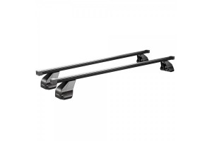 Μπαρες Οροφης Σιδηρου Omega Χ-LARGE 150 Cm Με Καπακια Σε Μαυρο Χρωμα Για Απλη Οροφη Menabo - 2 ΤΕΜ.