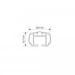 Μπαρες Οροφης Αλουμινιου Μαυρη (L) 127 Cm Helio Black max90kg​ Nordrive - 2 TEM.