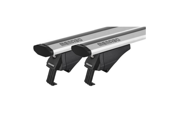 Μπαρες Οροφης Αλουμινιου Blade L Silver 127cm Με Ακρα Alfa High Για Flush / Standard Rails Menabo - 2 ΤΕΜ.
