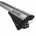 Μπαρες Οροφης Αλουμινιου Blade L Silver 127cm Με Ακρα Alfa High Για Flush / Standard Rails Menabo - 2 ΤΕΜ.