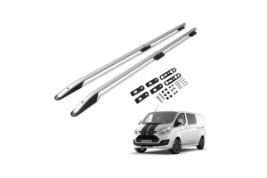 Παραλληλες Μπαρες Οροφης Αλουμινιου Ασημι L1 Για Ford Tourneo Custom 2013-2023 Μεγιστο Βαρος Φορτιου 75KG Omtec - 2 TEM.