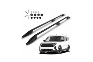 Παραλληλες Μπαρες Οροφης Αλουμινιου Σε Μαυρο Χρωμα Elegance Για Ford Transit Courier 2023+ Μεγιστο Βαρος Φορτιου 75KG Omtec - 2 TEM.