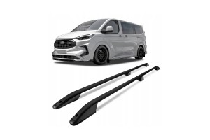 Παραλληλες Μπαρες Οροφης Αλουμινιου Σε Μαυρο Χρωμα Elegance L1 Για Ford Tourneo Custom 2023+ Μεγιστο Βαρος Φορτιου 75KG Omtec - 2 TEM.