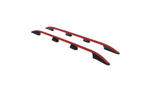 Παραλληλες Μπαρες Οροφης Αλουμινιου Σε Kokkino Χρωμα Elegance L2 Για Vw T5 Caravelle 2003-2015 Μεγιστο Βαρος Φορτιου 75KG Omtec - 2 TEM.