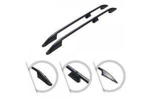 Ford Transit Courier 2014+ Παραλληλες Μπαρες Οροφης Αλουμινιου Μαυρες Οmtec - 2 TEM.