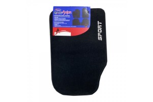 Πατακια Μοκετα Velour 9 Sport Μαυρα Με Μαυρο Ρελι Και Αφρο Universal Me Λογοτυπο Sport Race Axion - 4 ΤΕΜ.