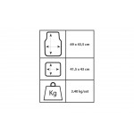 Oto Top - Σετ Πατάκια Αυτοκινήτου Universalαπό Μαλακό Pvc Stratos Evo – Αντιολισθητικά - 4τμχ. (0007846OT150/OTO)