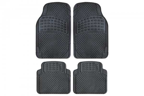 Oto Top - Σετ Πατάκια Αυτοκινήτου Universalαπό Μαλακό Pvc Stratos Evo – Αντιολισθητικά - 4τμχ. (0007846OT150/OTO)