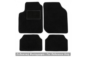 Toyota Yaris 5D 1999-2005 Πατακια Μαρκε Μοκετα Μαυρα - 4ΤΕΜ.