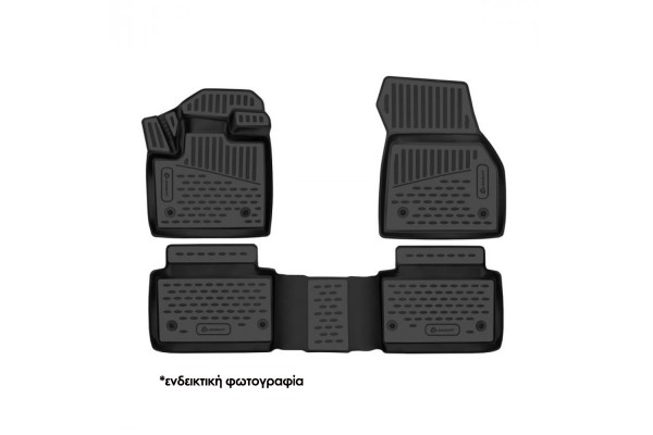 Μαρκε Πατακια Σε Σκαφη Tpe Λαστιχο Για Ford Transit Connect 2014+ Cargo Van Με Μοκετα Σε Μαυρο Χρωμα Novline - 4 Τεμ
