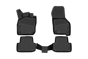 Πατακια Σε Σκαφη Tpe Λαστιχο Για Peugeot 408 2017+ Σε Μαυρο Χρωμα Novline - 4 ΤΕΜ.