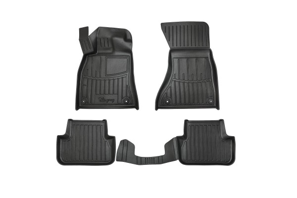 Race Axion - Πατάκια Για Audi A4 (B8) 2007-2015 4πορτο/5πορτο Λάστιχο Σκαφάκια Προστατευτικά Με Κουμπώματα Για Επιβατικά Αυτοκίνητα - 5 τεμ. (5030045/ST)