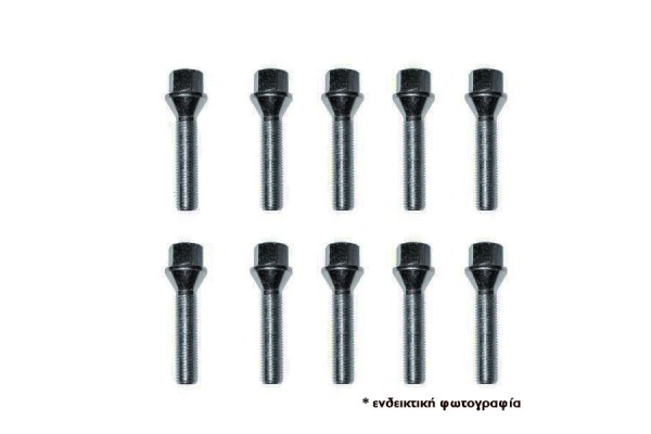 Μπουλονια Κωνικα 12x1,50 45mm (17) Μαυρα Simoni Racing - 10 TEM.