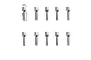 Μπουλονια Κωνικα 12x1,25 (42mm) (19) Simoni Racing - 10 ΤΕΜ.