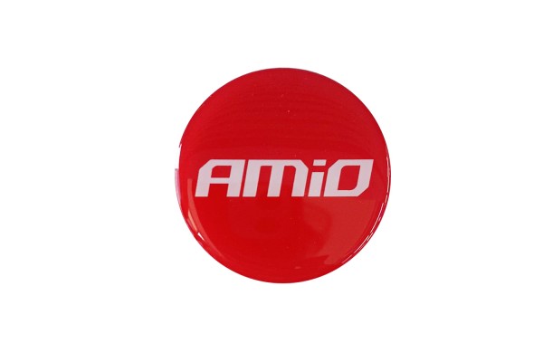 Amio Αυτοκολλητα Ζαντων 5 Cm ΛΕΥΚΟ/ΚΟΚΚΙΝΟ Σμαλτου - 4 ΤΕΜ.