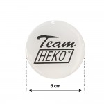 Heko Αυτοκολλητα Ζαντων 6 Cm ΛΕΥΚΟ/ΜΑΥΡΟ Σμαλτου - 4 ΤΕΜ.