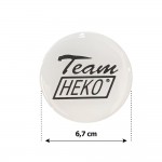 Heko Αυτοκολλητα Ζαντων 6,7 Cm ΛΕΥΚΟ/ΜΑΥΡΟ Σμαλτου - 4 ΤΕΜ.