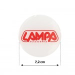 Lampa Αυτοκολλητα Ζαντων 7,2 Cm ΛΕΥΚΟ/ΚΟΚΚΙΝΟ Σμαλτου - 4 ΤΕΜ.