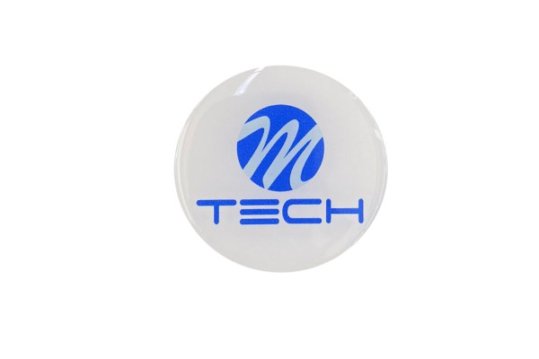 Mtech Αυτοκολλητα Ζαντων 6 Cm ΛΕΥΚΟ/ΜΠΛΕ Σμαλτου - 4 ΤΕΜ.